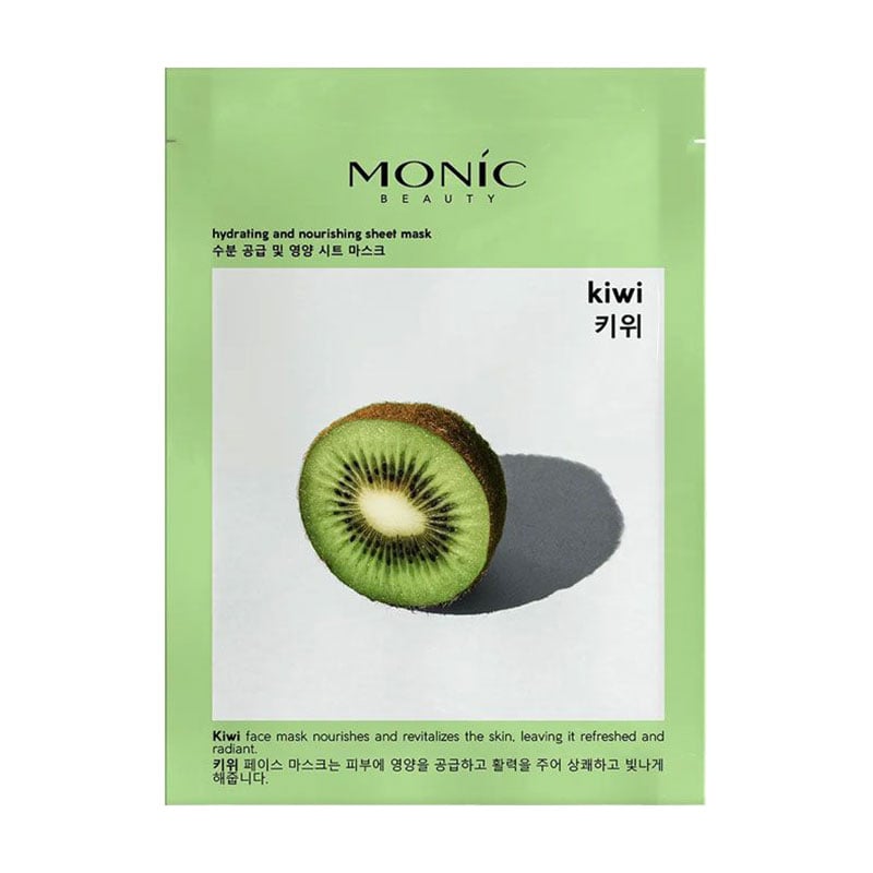 Зволожувальна та живильна тканинна маска для обличчя Monic Beauty Kiwi Sheet Mask з екстрактом ківі, 25 мл